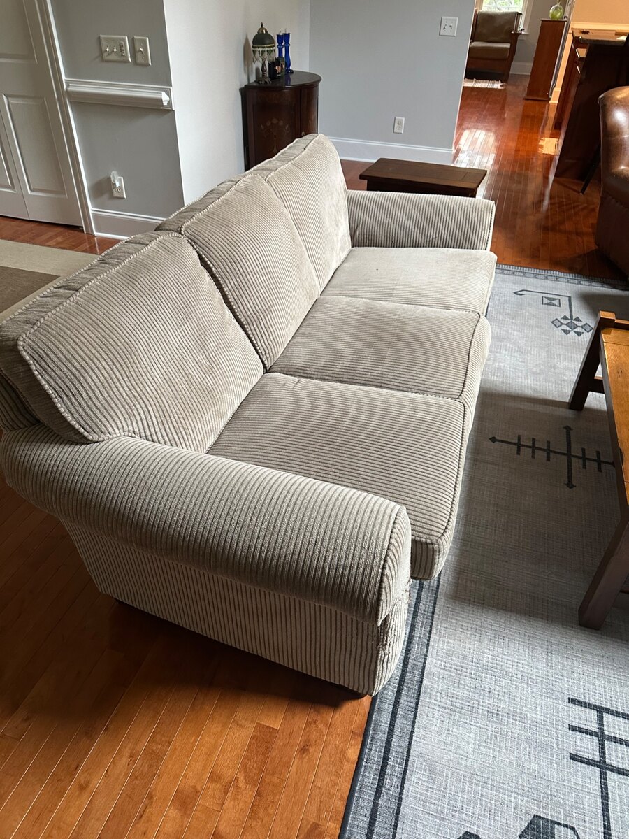 Sofa before removal