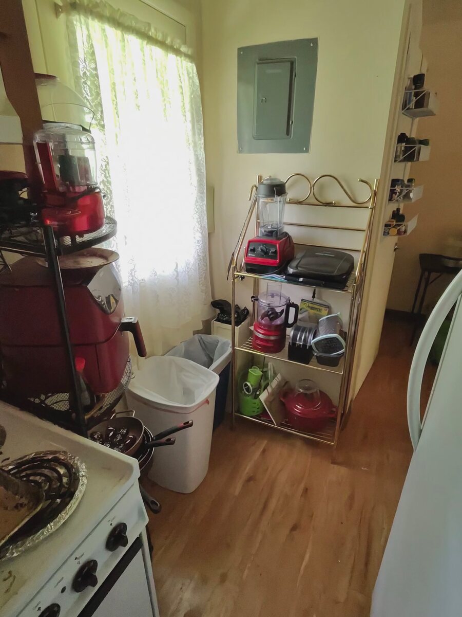 Kitchen after hoarder cleanout contents removal